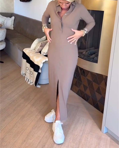 Tailored Polo Neck Dress