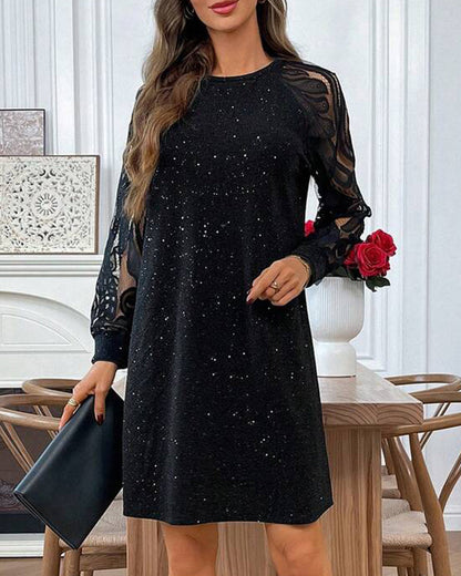 Chic Mesh Patchwork Dress