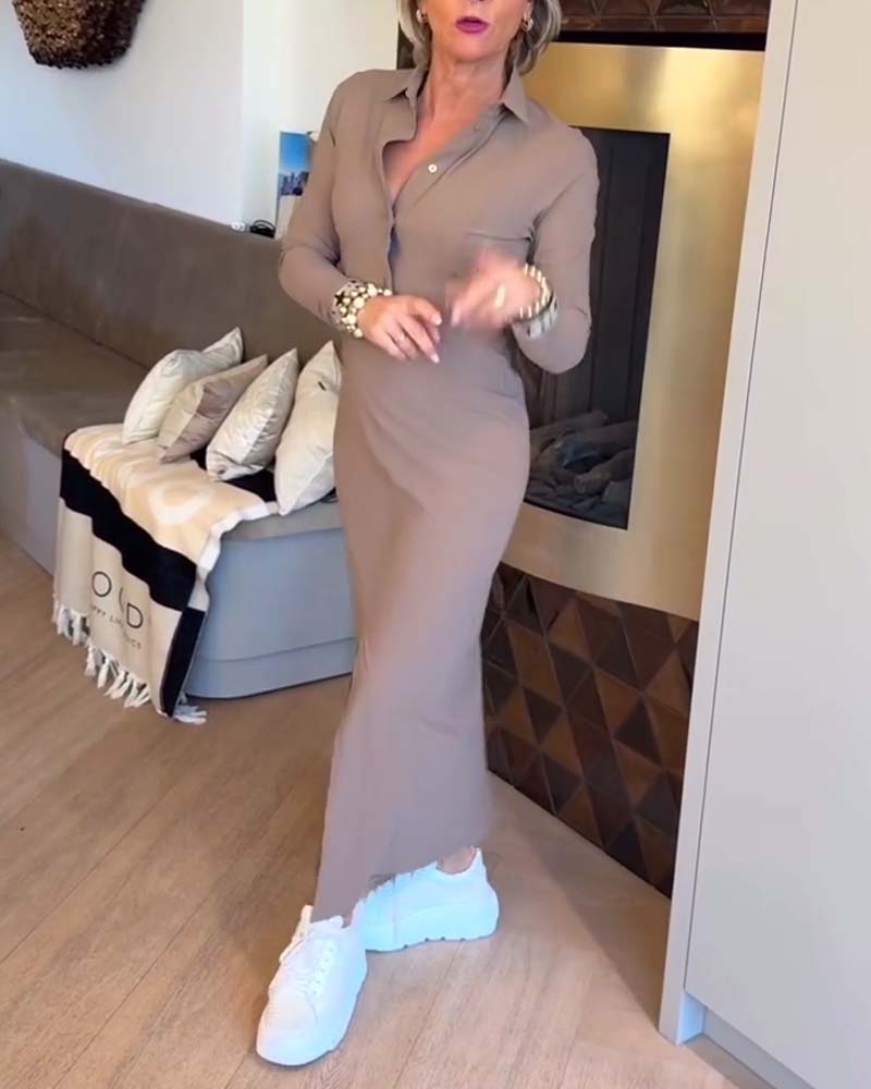 Tailored Polo Neck Dress