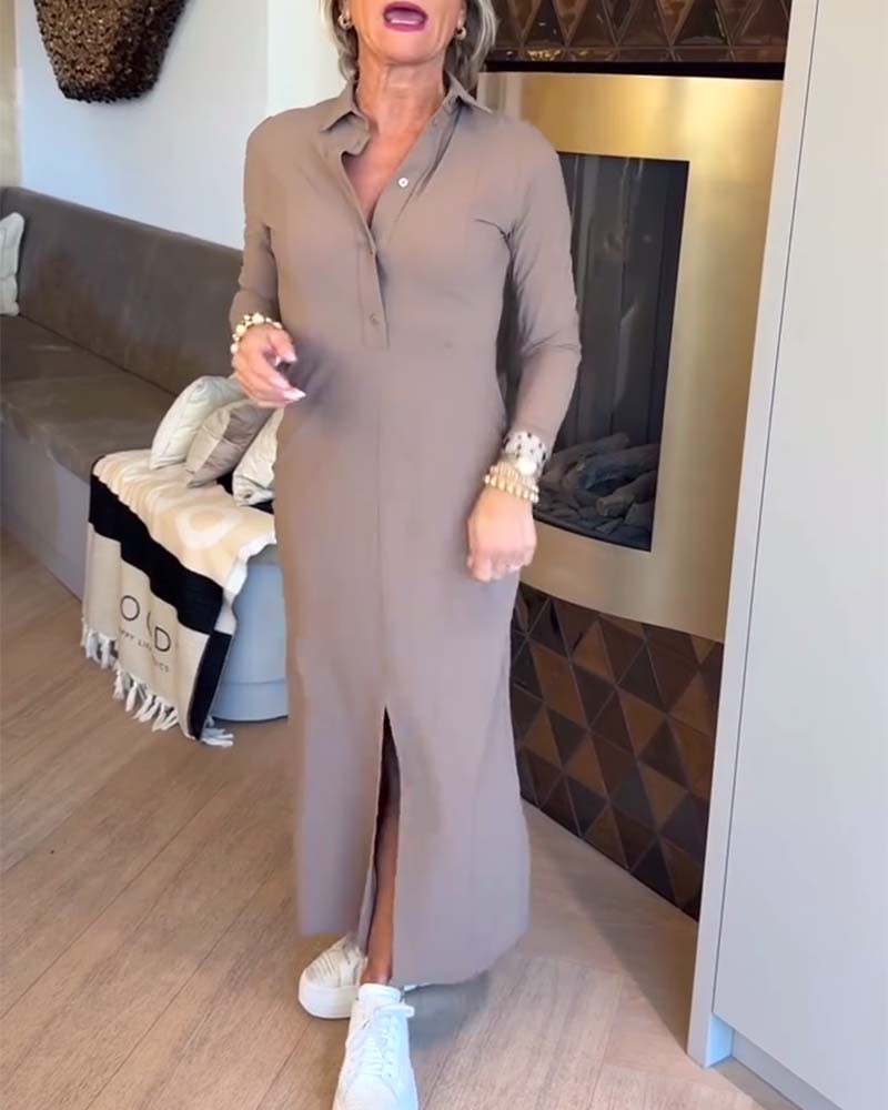 Tailored Polo Neck Dress