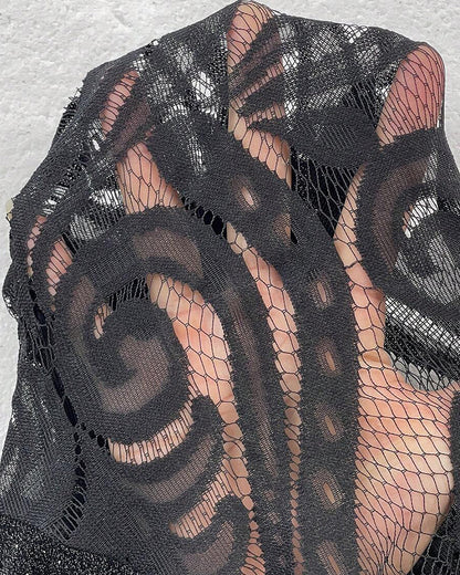 Chic Mesh Patchwork Dress