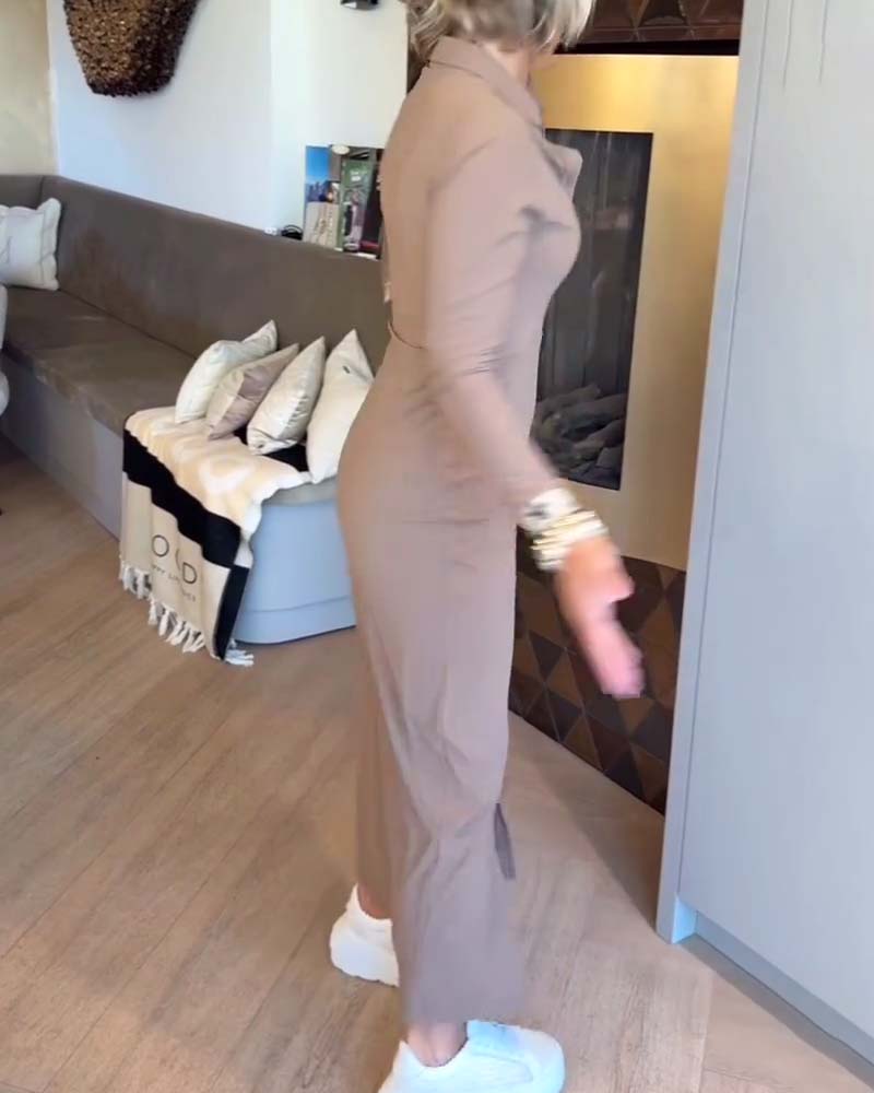 Tailored Polo Neck Dress