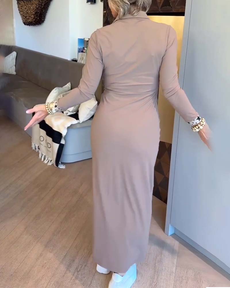 Tailored Polo Neck Dress