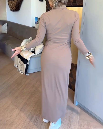 Tailored Polo Neck Dress