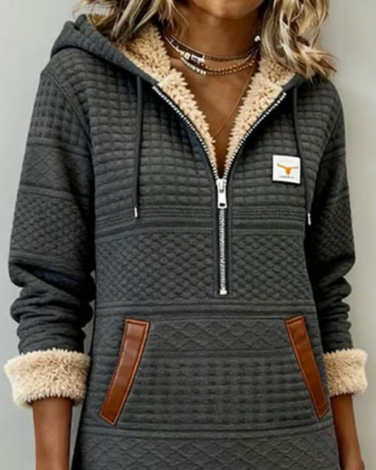 Chic Color-Blocked Hooded Dress