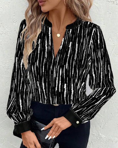 Chic Geometric Pattern Blouse