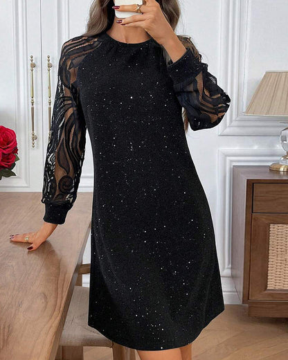 Chic Mesh Patchwork Dress